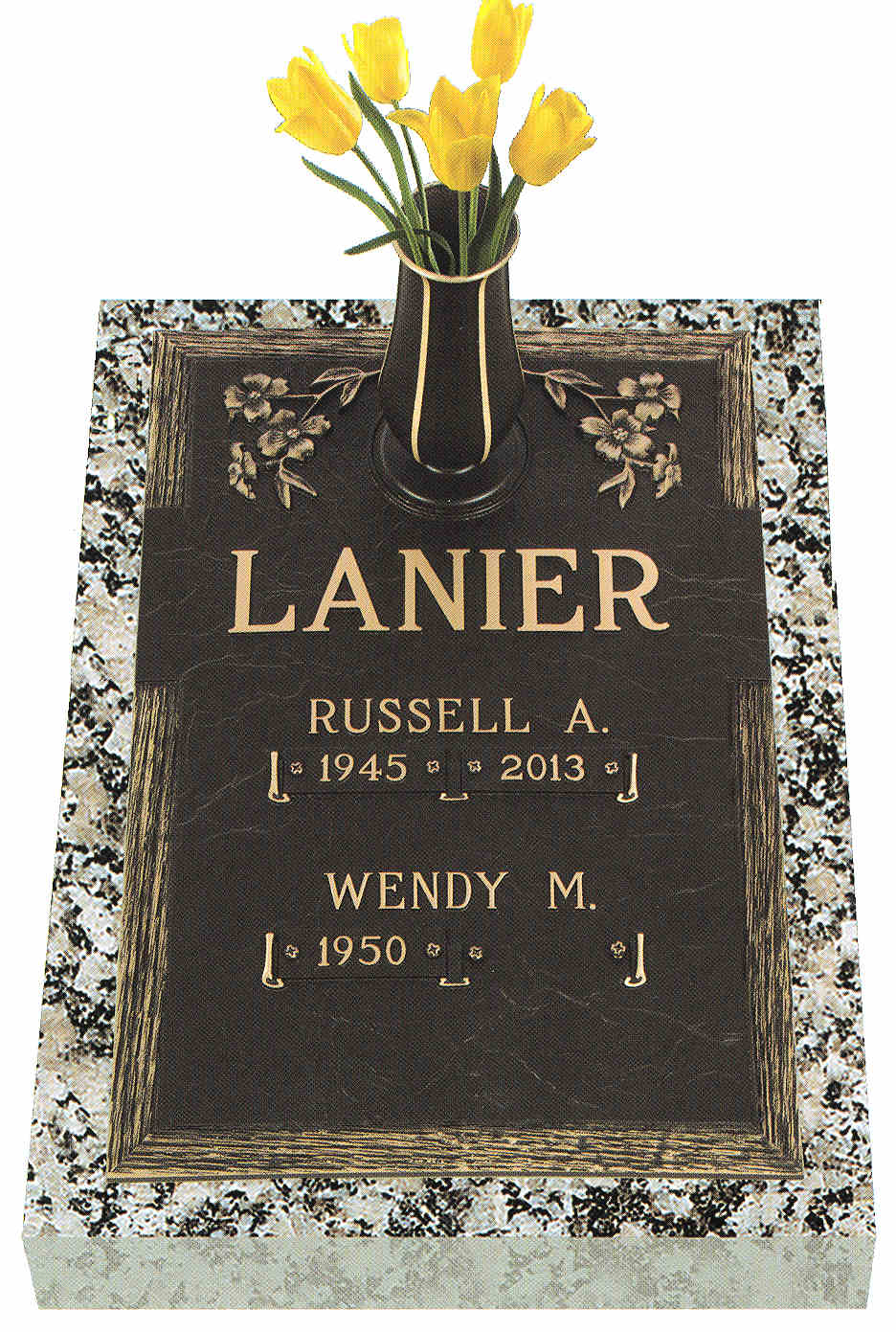 Burleson Monuments, Double Interment Grave Marker Designs, www.burlesonmonuments.com